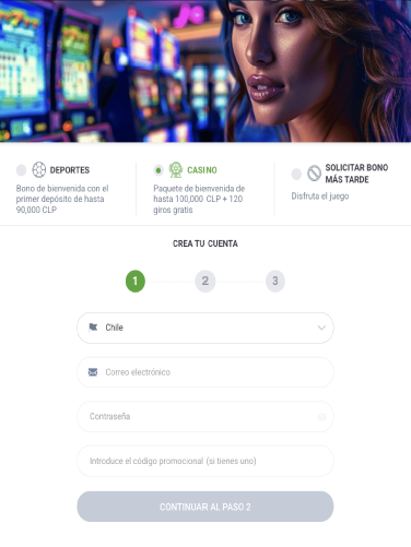 Pantalla de acceso 20 Bet Casino